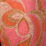 1970s Wrangler Pink and Orange Abstract Print Bellbottoms
