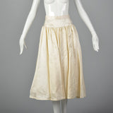 Small Patricia Rhodes 1980s Black Bodice Cream Skirt Dress Set