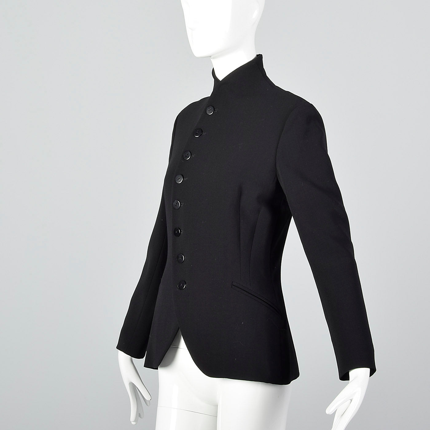 1990s Ralph Lauren Black Label Asymmetric Button Jacket