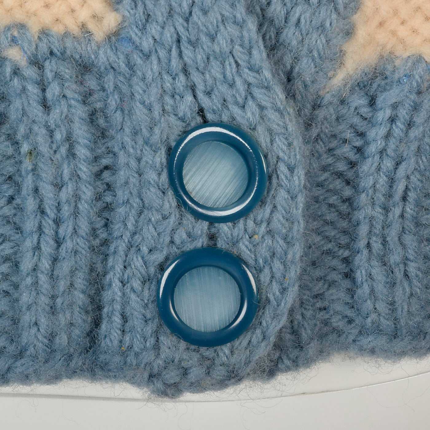 1950s Dolman Sleeve Cardigan in Blue and Cream