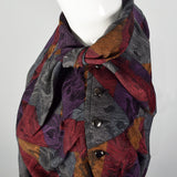 XL Emanuel Ungaro Paralléle 1980s Geometric Print Top