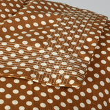 1950s Brown Polka Dot Day Dress