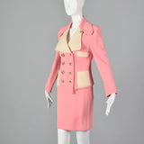 XS Christian LaCroix 1980s Pink Skirt Suit