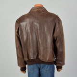 XL RRL Ralph Lauren Double RL A-2 Brown Leather Flight Jacket