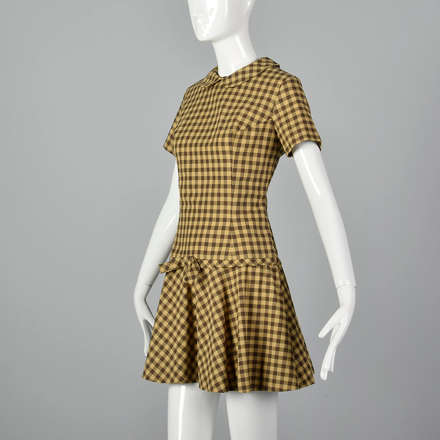 1960s Gingham Mini Dress