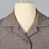 1950s Fitted Blazer in Pink and Gray Stripe