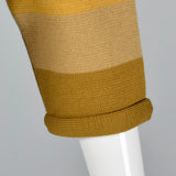 1960s Cropped Sweater with Gold and Orange Stripes