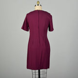 Large 1960s Fuchsia Embroidered Dress