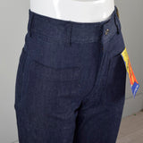 30x33.5 Slim Deadstock Seafarer Bellbottom Jeans High Waist Indigo Denim