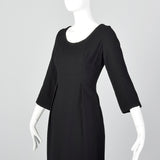 1970s Geoffrey Beene Black Pencil Dress