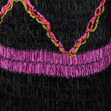 1970s Black Chenille Dress
