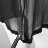 1930s Sheer Black Pleated Dress