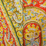 1970s Hooded Boho Kaftan Loose Flowy Ethnic Maxi Dress