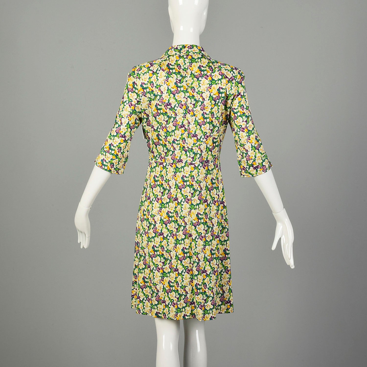 Medium Diane Von Furstenberg Violet Print Dress Floral Silk Jersey