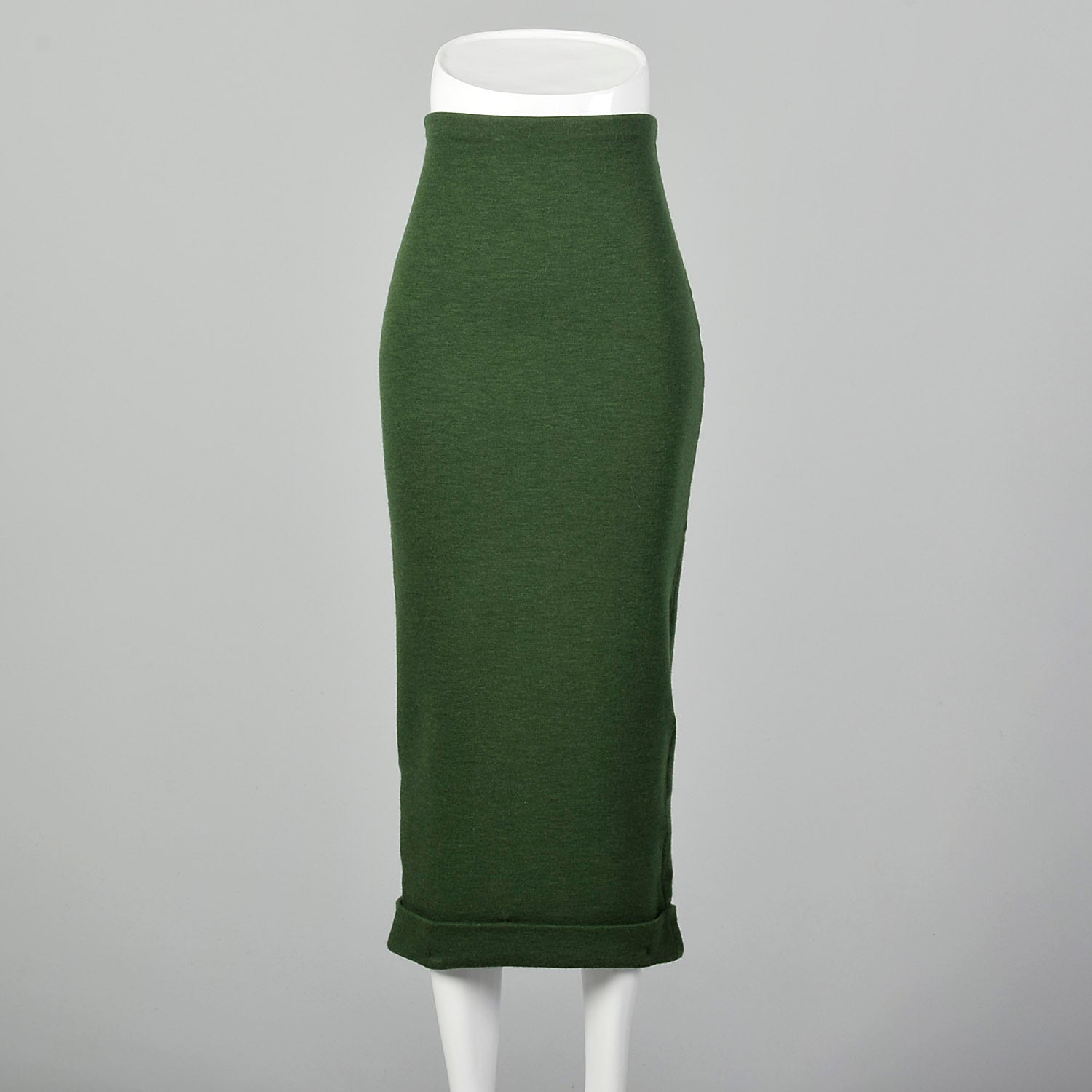 Small Romeo Gigli 1990s Green Knit Skirt