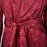 1950s Mens Deadstock Burgundy Robe with Shawl Collar