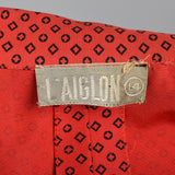 1950s L'Aiglon Red Dress with Matching Jacket