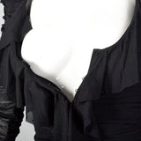 2000s Casadei Black Ruched Top