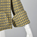 1940s Yellow and Gray Tweed Swing Jacket