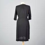 1950s Black Dress With Asymmetric Neckline