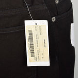 Small Helmut Lang Spring 2003 Black Jeans White Applique Designer Cotton Pants