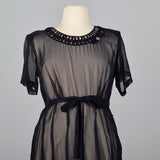 1950s Sheer Navy Party Dress