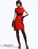 Nina Ricci F/W 2013 RTW Runway Red Dress Sleeveless Gathered Mini