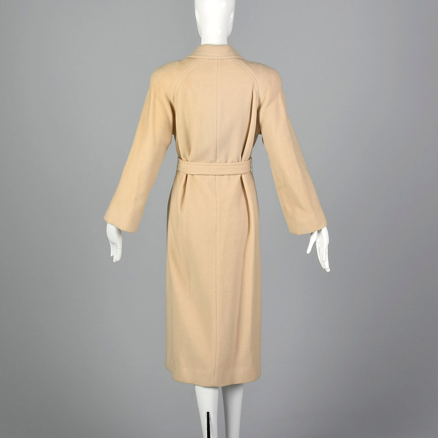 Medium I. Magnin 1980s Cream Cashmere Wrap Coat