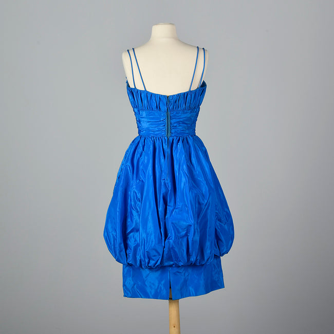 1950s Electric Blue Party Dress with Bubble Skirt