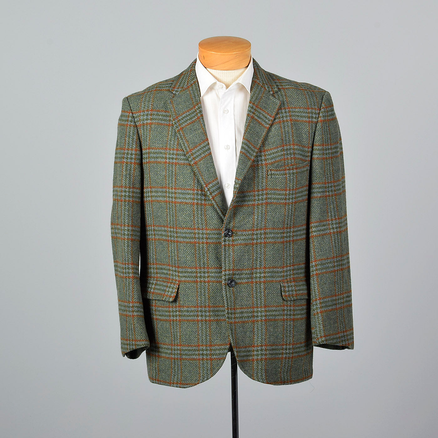 1960s Green Plaid Jacket