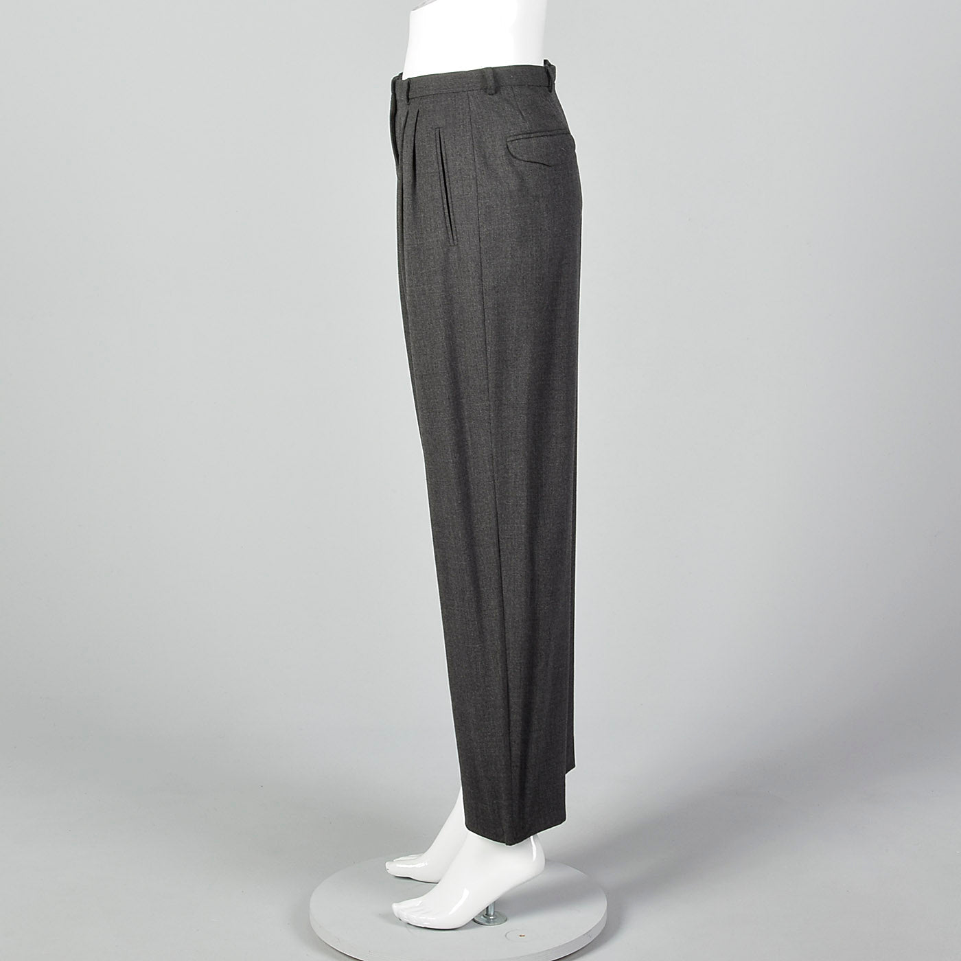 1990s Giorgio Armani Wide Leg Pants in Black on Black