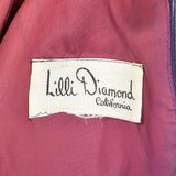 1970s Lilli Diamond Maxi Dress with Draped Neckline