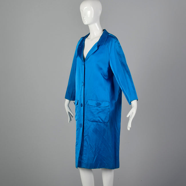 Large 1960s Blue Dress Coat