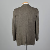 1950s Black and White Tweed Jacket with Red Stripe
