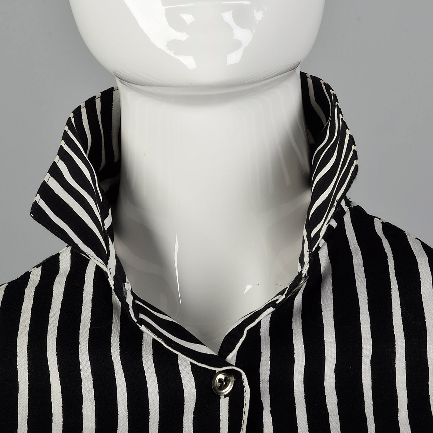 2000s Marimekko Black and White Striped Shirt