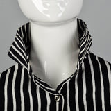 2000s Marimekko Black and White Striped Shirt