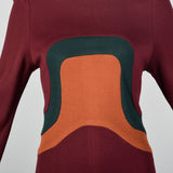 XS 1970s Space Age Mod Maxi Dress