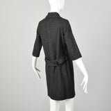 Medium 1960s Wool Dress Gray Double Breasted Casual