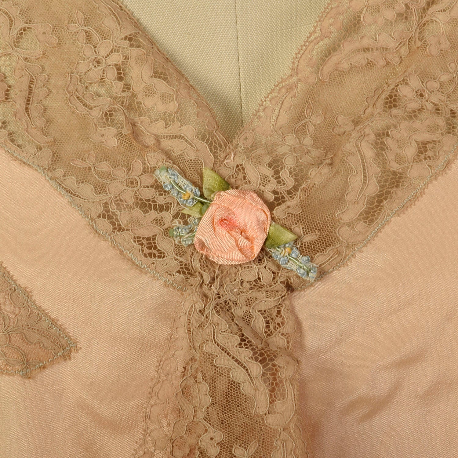 3XL 1920s Nightgown Boudoir Lingerie Peach Volup Sleeveless