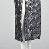 1970s Silver Sequin Dress