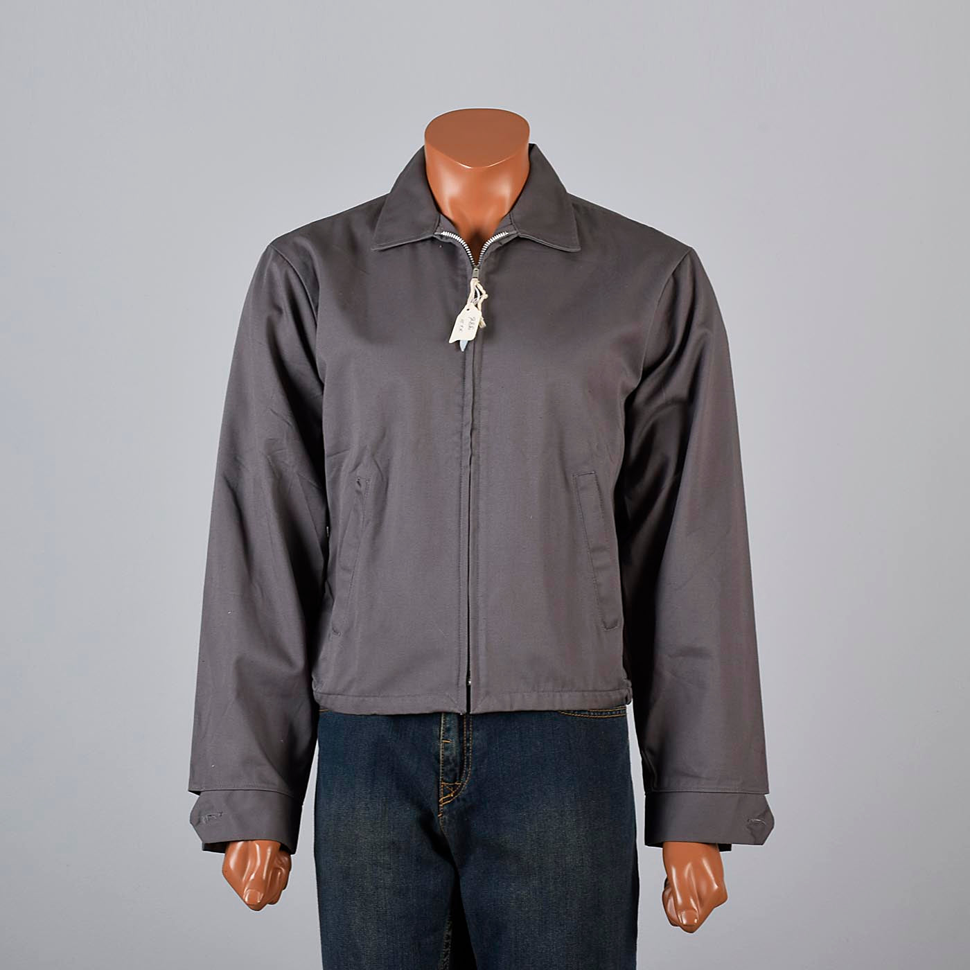 Deadstock 1950s Men's Big Yank Sanforized Blue Work Wear Zip Jacket