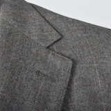 Medium 1970s Gray Windowpane Plaid Suit