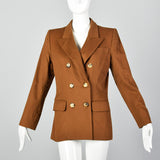 Medium Yves Saint Laurent Rive Gauche 1990s Brown Wool Blazer