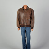 XL RRL Ralph Lauren Double RL A-2 Brown Leather Flight Jacket