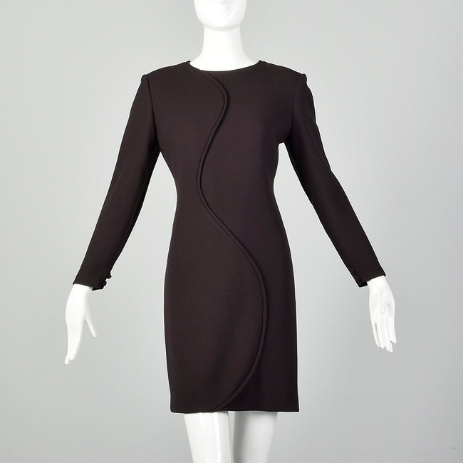 Small Bill Blass 1990s Brown Dress