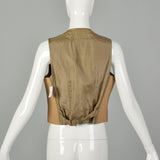 Medium 1970s Tan Matching Wool Set Camel Blazer Bohemian Vest