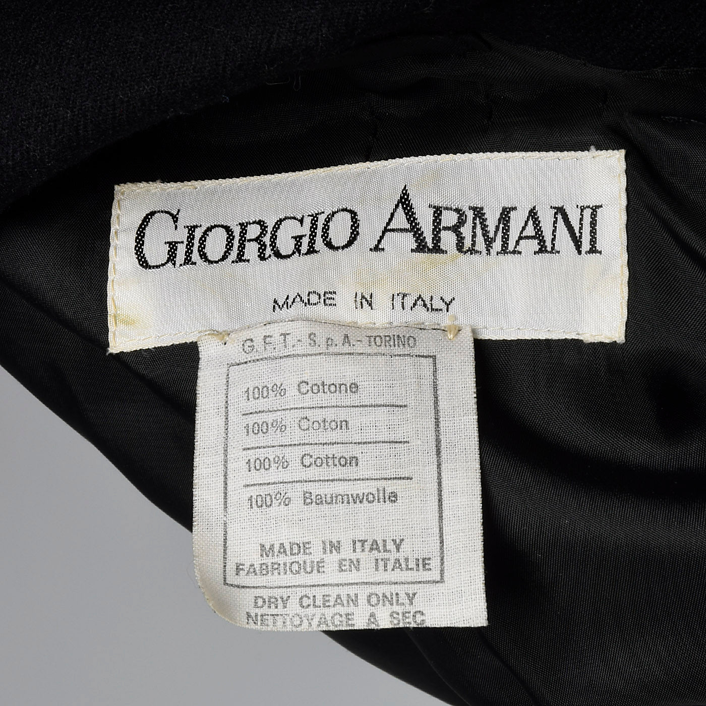 1980s Giorgio Armani Black Velvet Coat