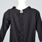 1950s Suzy Perette Avant Garde Black Wool Sack Dress