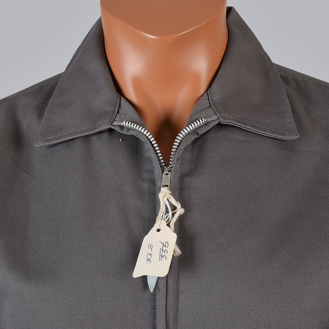 Deadstock 1950s Men's Big Yank Sanforized Blue Work Wear Zip Jacket