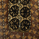 Medium 1970s Judith Ann Creations Brown Silk Beaded Dress